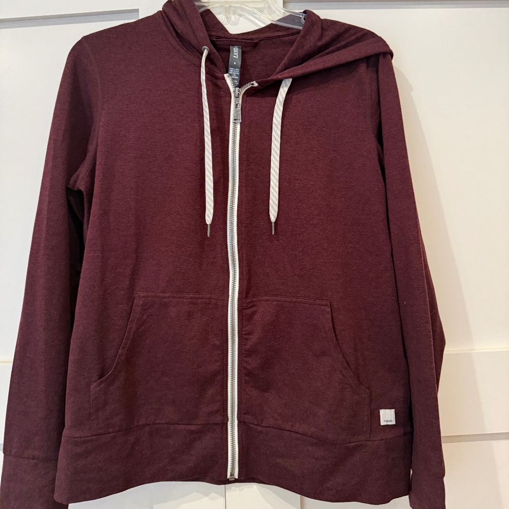 Maroon Heather Vuori Halo Performance Hoodie Size S
